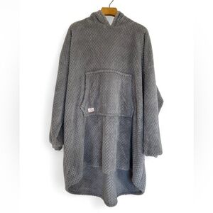 Simply Southern Blue and Gray Plaid Blanket Hoodie